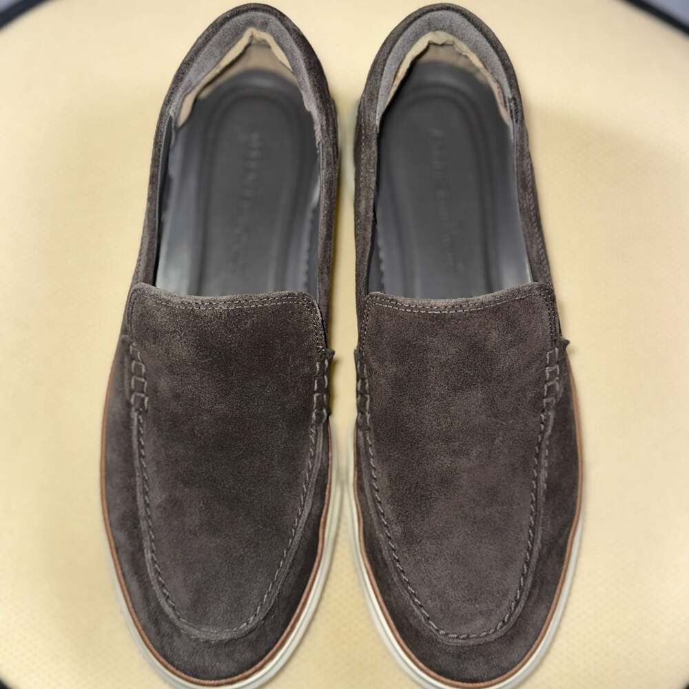 Allen Edmonds Burke Grey Suede Slip-On Loafers Size 9D